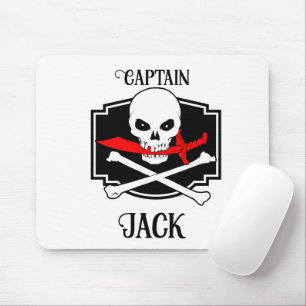 Personalized Jolly Roger (Cutlass) Mouse Pad