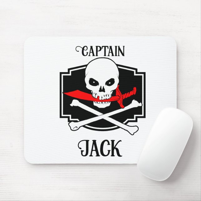 Personalized Jolly Roger (Cutlass)  Mouse Pad (With Mouse)