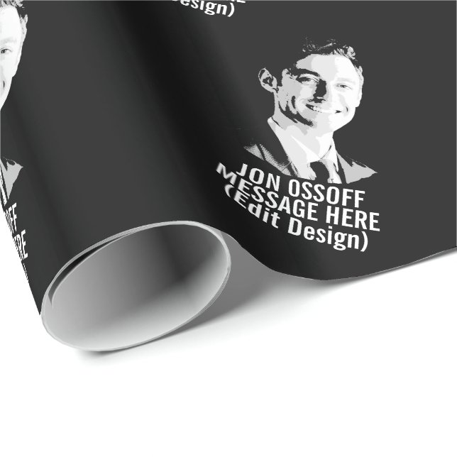 Personalized Jon Ossoff Bust Wrapping Paper (Roll Corner)