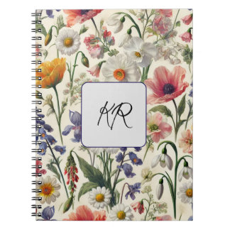Personalized Journal in Beautiful Botanical Print