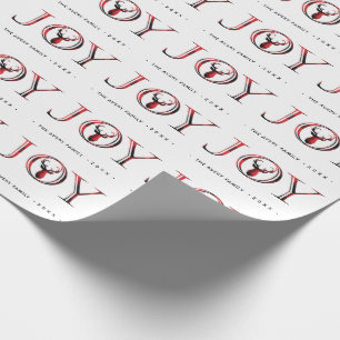 Personalized Joy Elegant Christmas Wrapping Paper