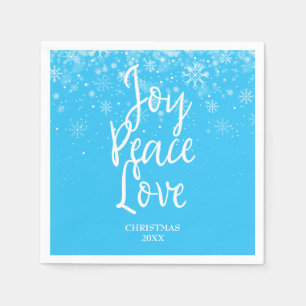 Personalized Joy Peace Love Napkin