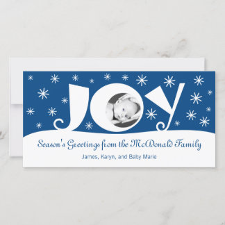 Personalized "Joy" Photo Greeting Card