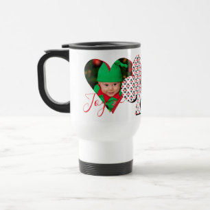 Personalized Joy "Poker Face" Photo Collage Travel Mug