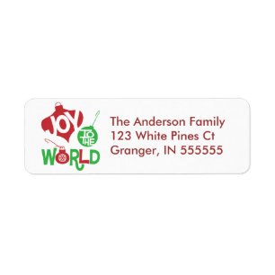 Personalized Joy to the World Address Labels