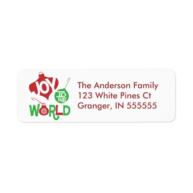 Personalized Joy to the World Address Labels (Front)