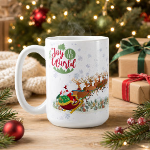 Personalized Joy to the World Christmas Coffee Mug