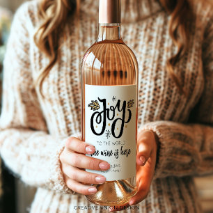 Personalized Joy To The World Funny Gift Wine Label