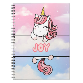 Personalized Joy Unicorn Girlie Notebook