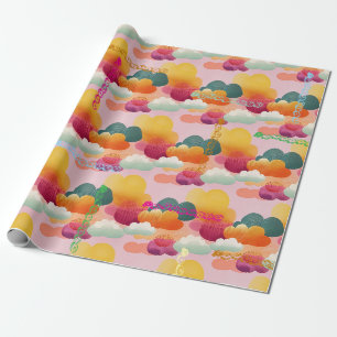 Personalized Joyful Watercolor Wrapping Paper