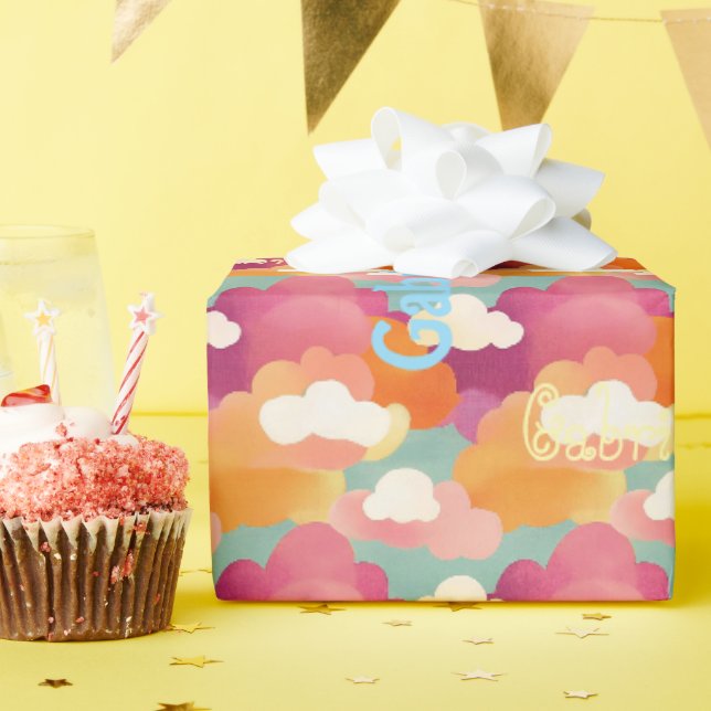 Personalized Joyful Watercolor Wrapping Paper (Birthday Party)
