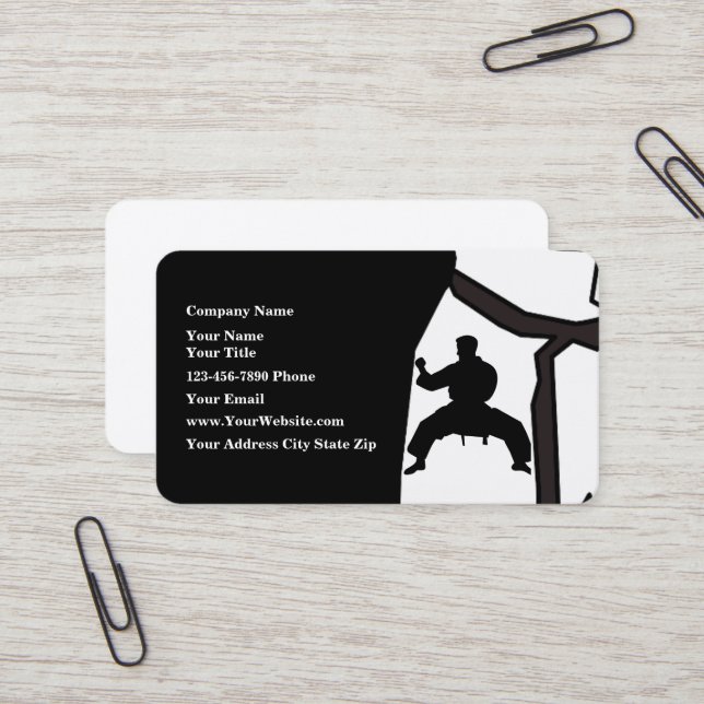 Personalized Judo instructor - Karte  Business Card (Front/Back In Situ)