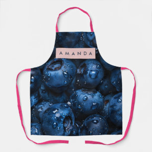 Personalized Juicy Fruit Blueberry Design Apron