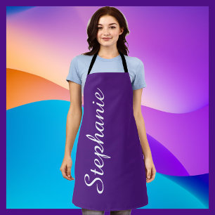 Personalized Jumbo Script Name Choose Your Colour Apron