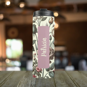 Personalized June Birth Month Rose 12 oz  Thermal Tumbler