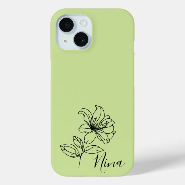 Personalized June Honeysuckle Birth Flower Gift  Case-Mate iPhone Case (Back)