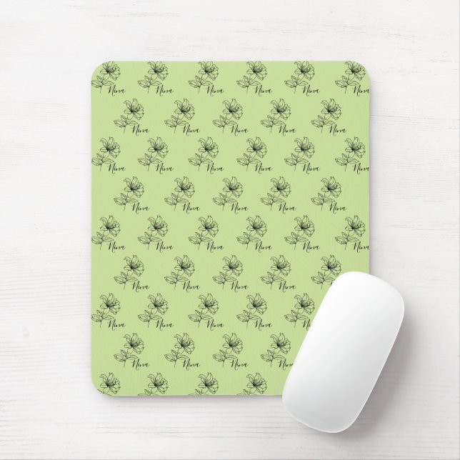 Personalized June Honeysuckle Birth Flower Gift  Mouse Pad (With Mouse)