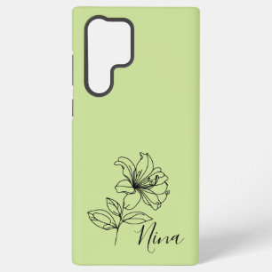 Personalized June Honeysuckle Birth Flower Gift  Samsung Galaxy Case