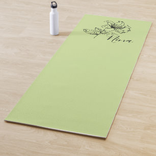 Personalized June Honeysuckle Birth Flower Gift Yoga Mat
