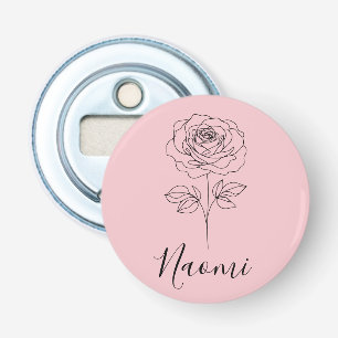  Personalized June Rose Birth Flower Gift for Her  Bottle Opener