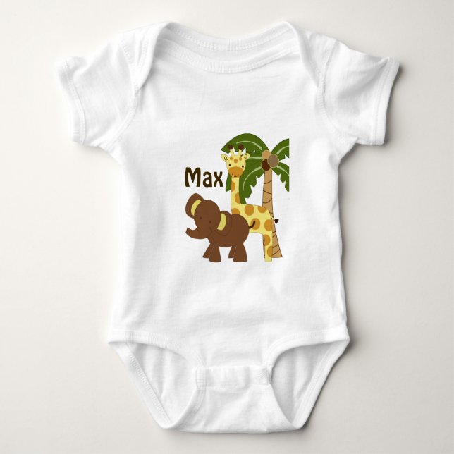 Personalized Jungle Baby Animals Shirt (Front)
