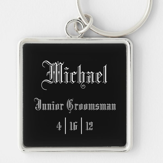Personalized Junior Groomsman Keychain (Front)