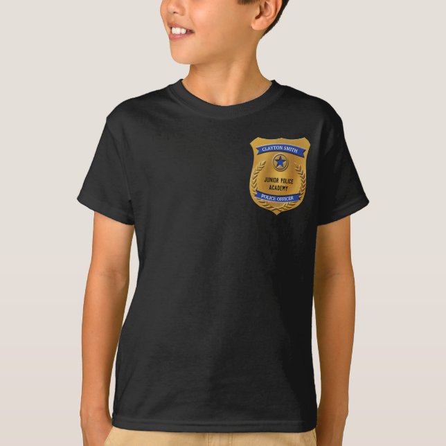 Personalized Junior Police Officer Badge Shirt (Front)
