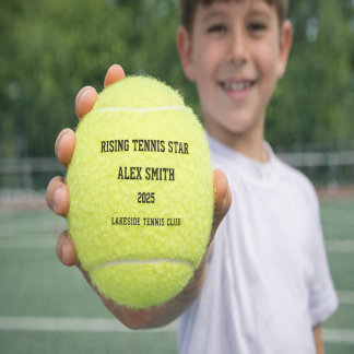 Personalized Junior Tennis Ball Rising Tennis Star