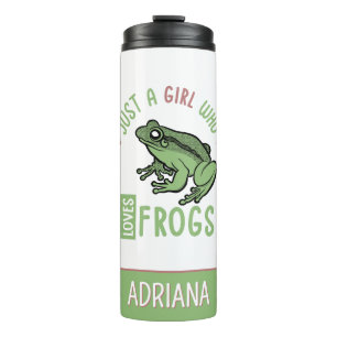 Personalized Just a girl who loves frogs Frog Gift Thermal Tumbler
