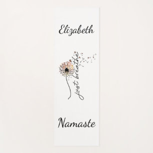 Personalized Just Breathe Dandelion Butterfly Yoga Mat