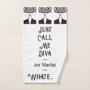 Personalized Just Call Me Diva Hand Towel