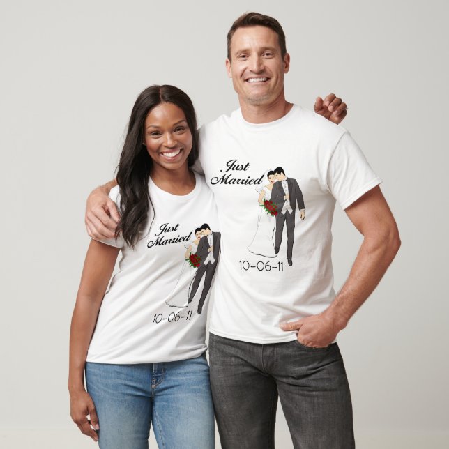Personalized Just Married T-shirt (Unisex)