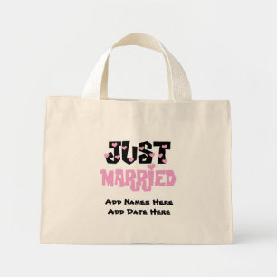 Personalized Just Married Tote Bag