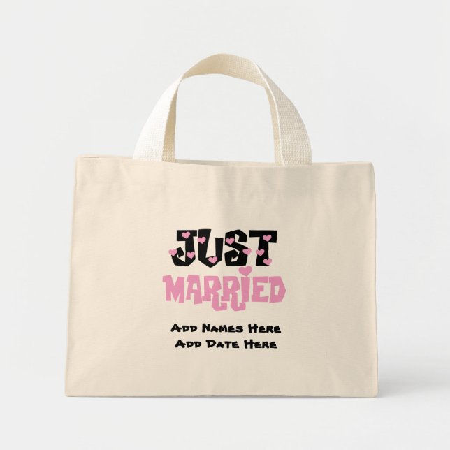 Personalized Just Married Tote Bag (Front)
