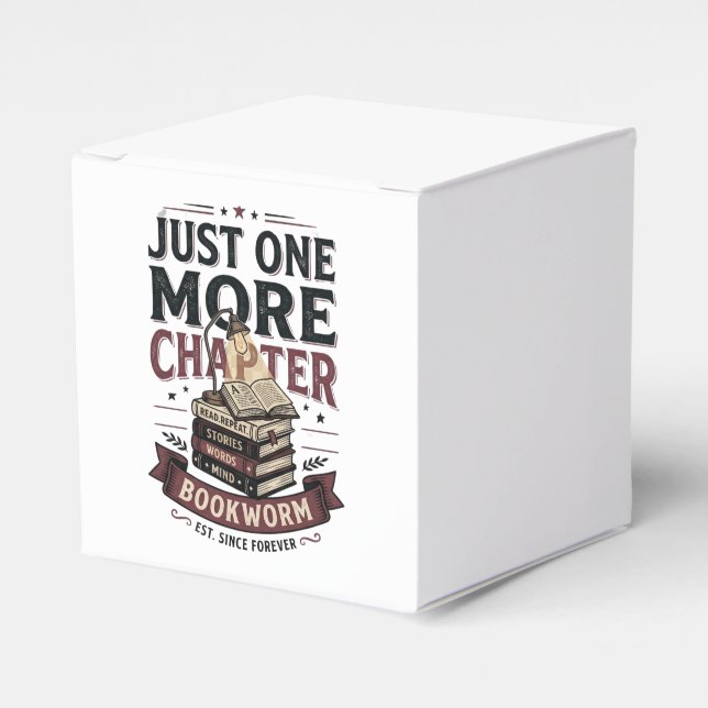Personalized Just One More Chapter Est 1985 Bookwo Favor Box (Front Side)