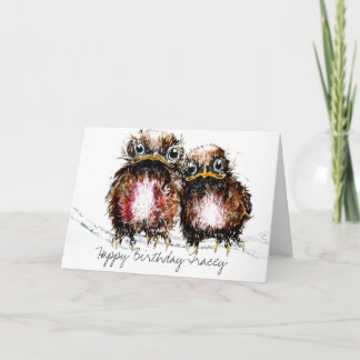 Personalized Just the two of us birds Card
