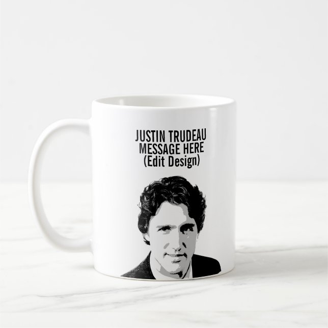 PERSONALIZED JUSTIN TRUDEAU COFFEE MUG (Left)