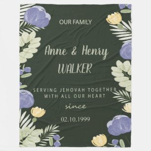 Personalized JW anniversary gift Fleece Blanket