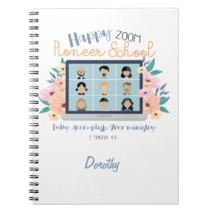 Personalized JW Happy Zoom Pioneer School 2022 Notebook