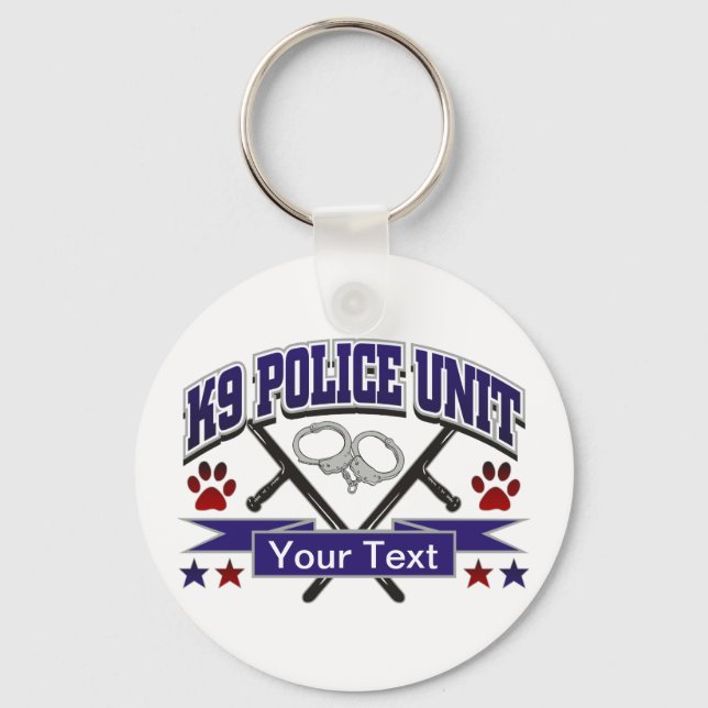 Personalized K9 Police Unit Keychain (Front)