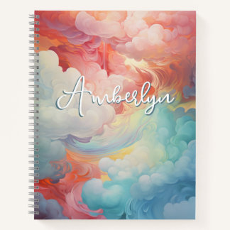 Personalized Kaleidoscope of Clouds Notebook