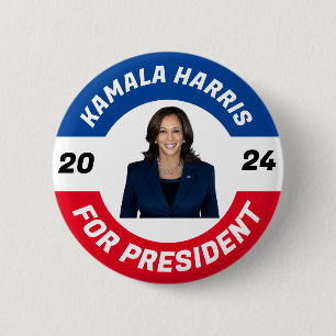 Personalized kamala hariss for president 2024 2 inch round button