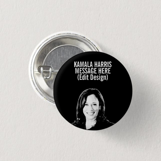 Personalized Kamala Harris 1 Inch Round Button (Front & Back)