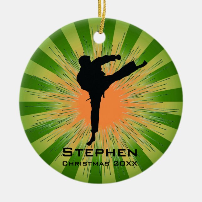 Personalized Karate Ornament (Front)