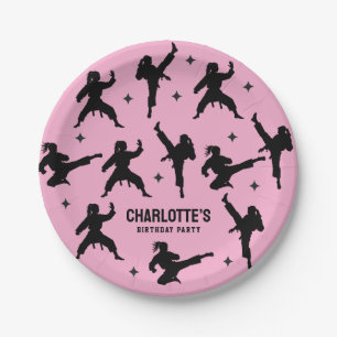 Personalized Karate / Taekwondo / judo Birthday Paper Plate