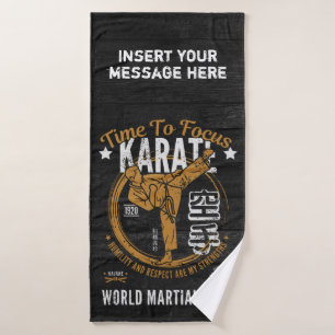 Personalized Karate Towel - Time To Focus