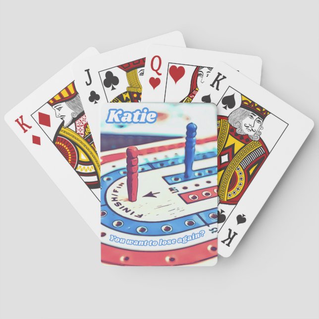 Personalized Katie Name | Cribbage Playing Cards (Back)