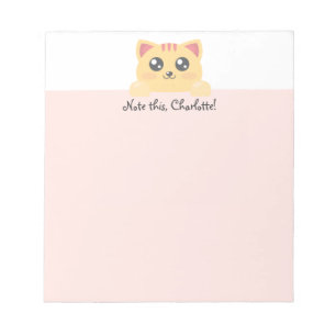 Personalized Kawaii Animal - Kitten Notepad