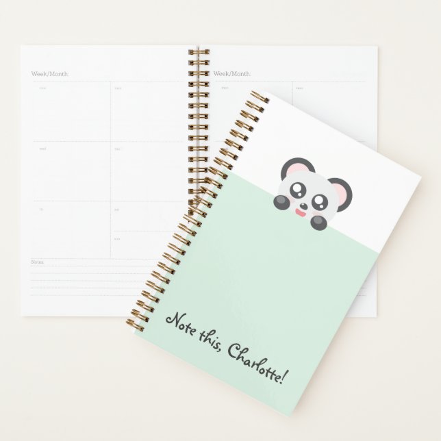 Personalized Kawaii Animal - Panda Planner (Display)