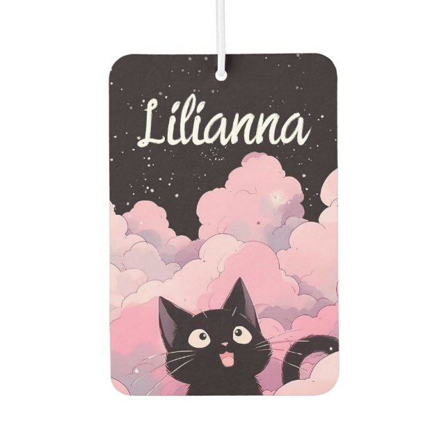 Personalized Kawaii Cat Air Freshener (Front)